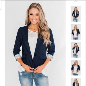 Polka Dot Cuff Blazer